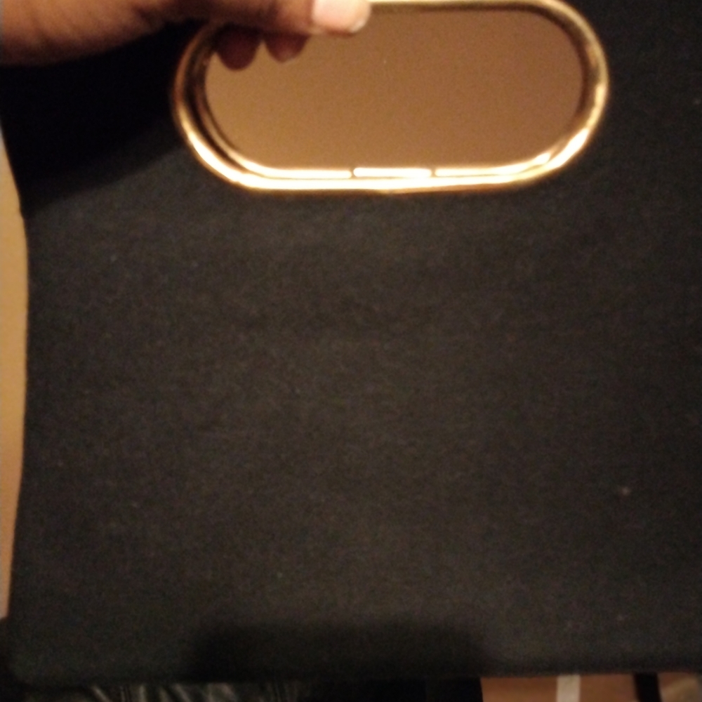 Black clutch bag